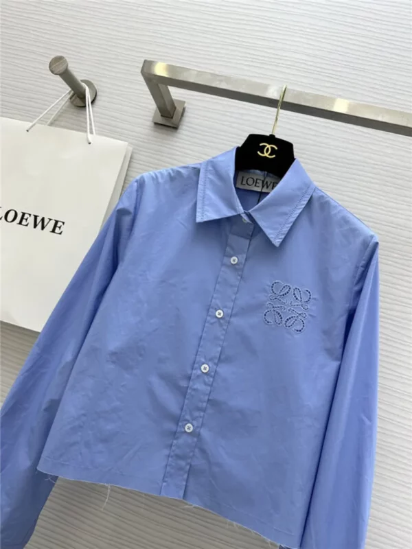 loewe embroidered raw edge shirt - fake designer website