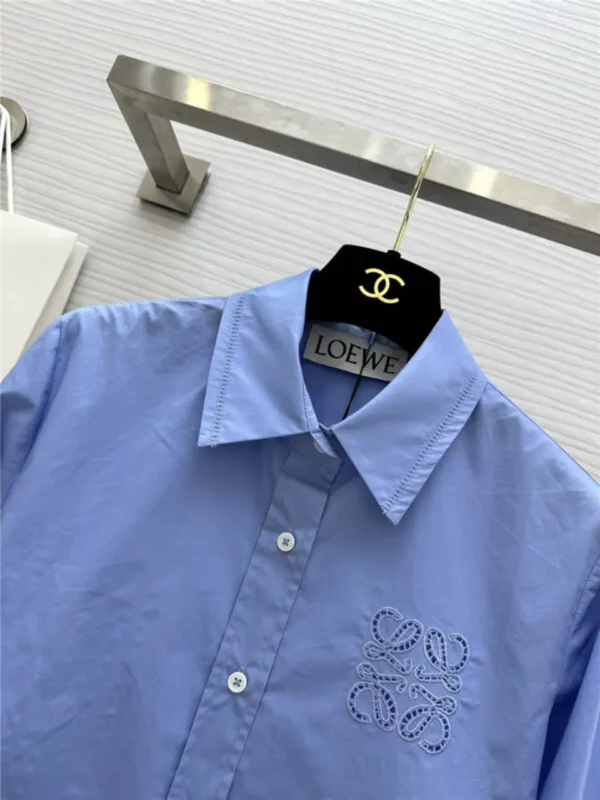 loewe embroidered raw edge shirt - fake designer website