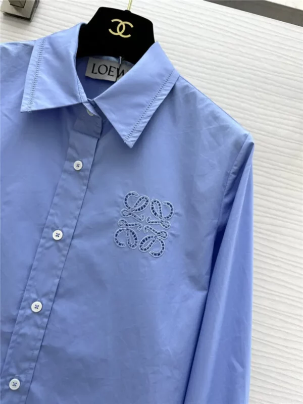 loewe embroidered raw edge shirt - fake designer website