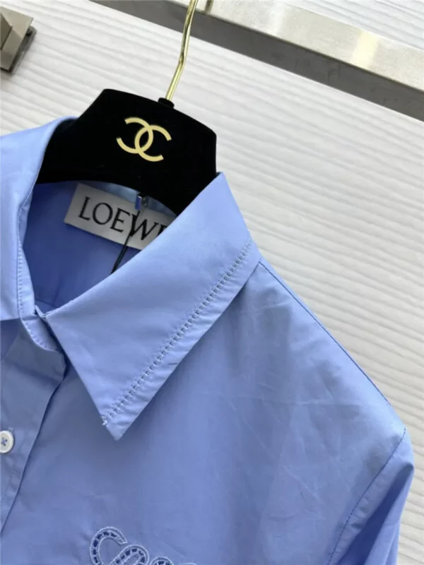 loewe embroidered raw edge shirt - fake designer website