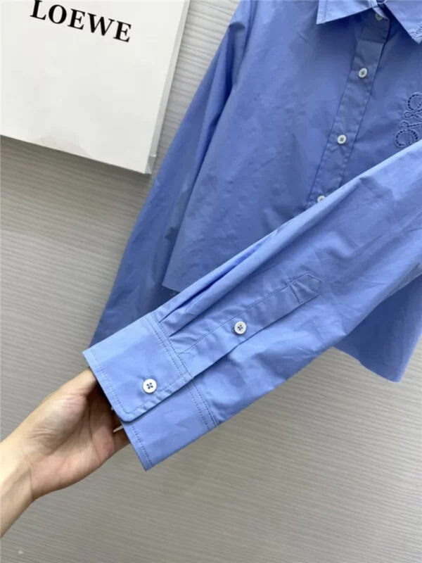 loewe embroidered raw edge shirt - fake designer website