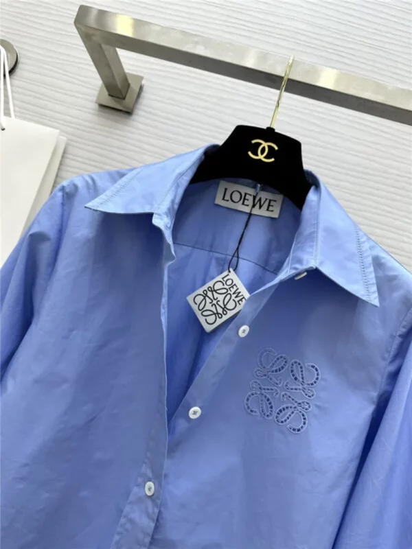 loewe embroidered raw edge shirt - fake designer website