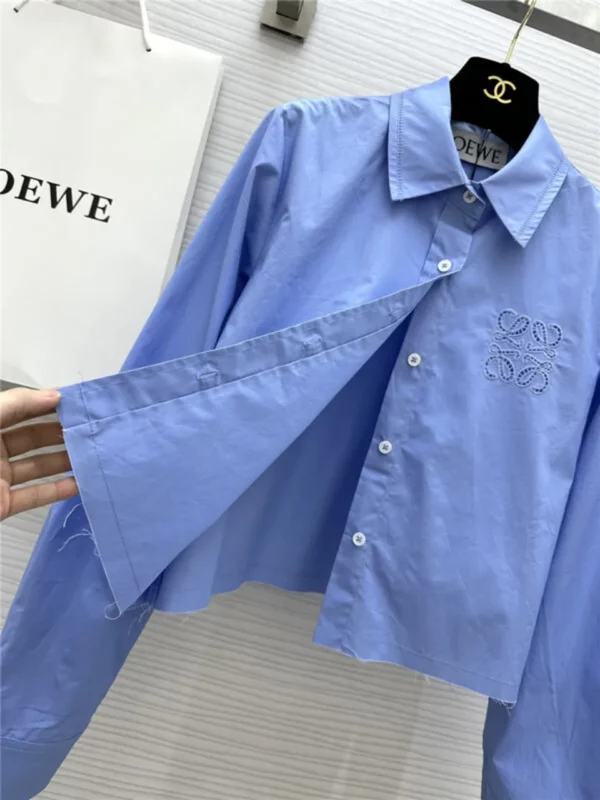 loewe embroidered raw edge shirt - fake designer website