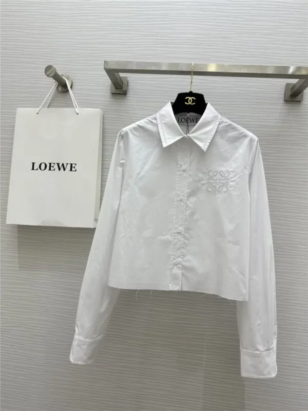 loewe embroidered raw edge shirt - fake designer website