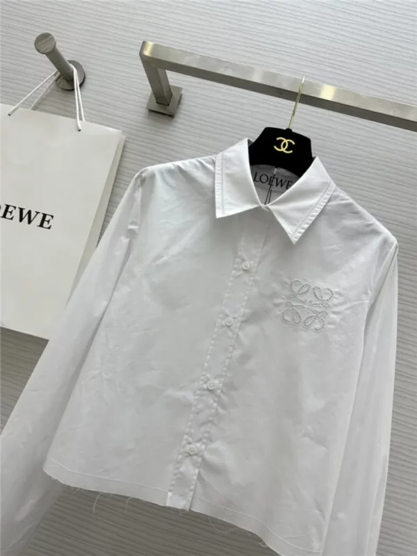 loewe embroidered raw edge shirt - fake designer website