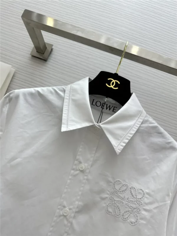 loewe embroidered raw edge shirt - fake designer website