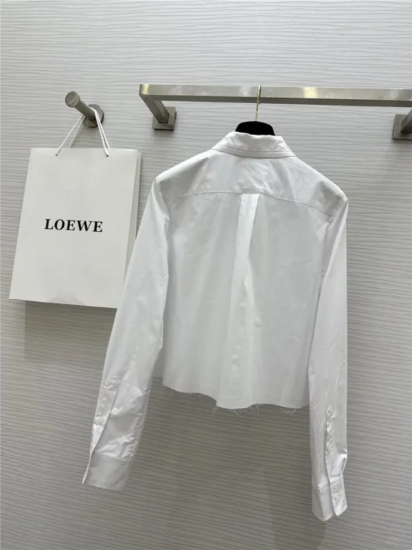 loewe embroidered raw edge shirt - fake designer website