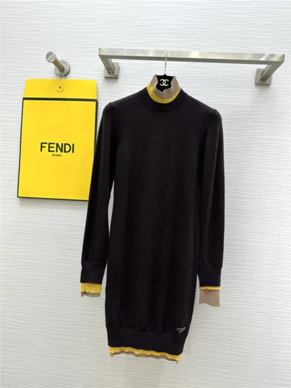 Fendi half turtleneck wool dress - fake designer website