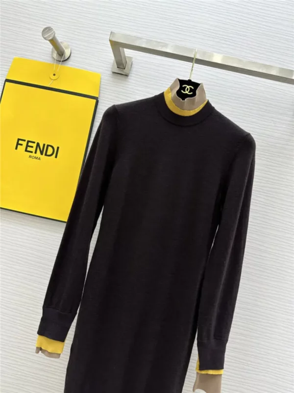 Fendi half turtleneck wool dress - fake designer website