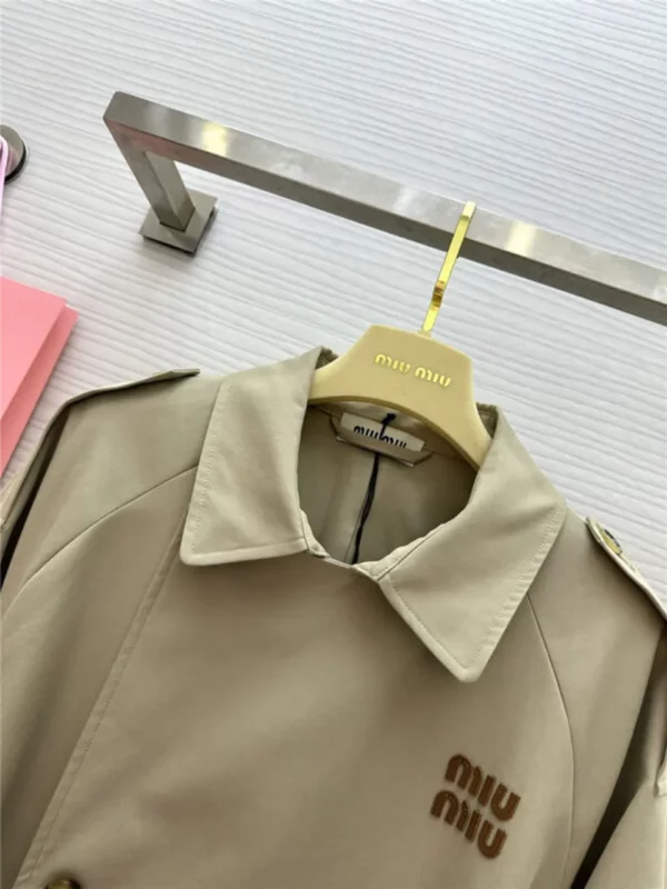 miumiu lapel long trench coat - fake designer website