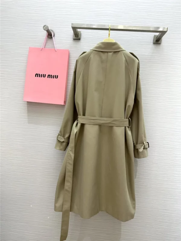 miumiu lapel long trench coat - fake designer website