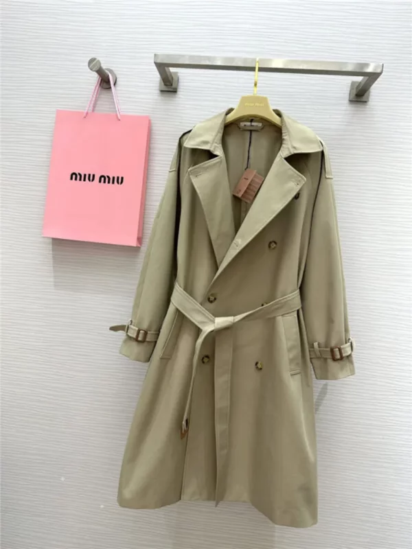 miumiu lapel long trench coat - fake designer website