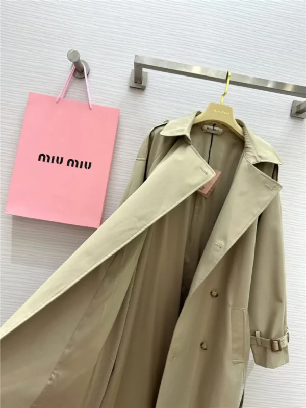 miumiu lapel long trench coat - fake designer website