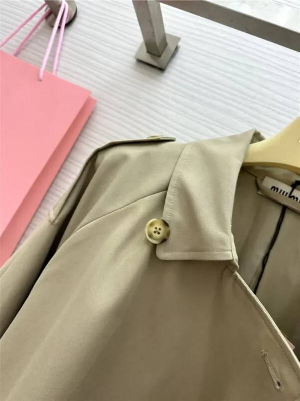 miumiu lapel long trench coat - fake designer website