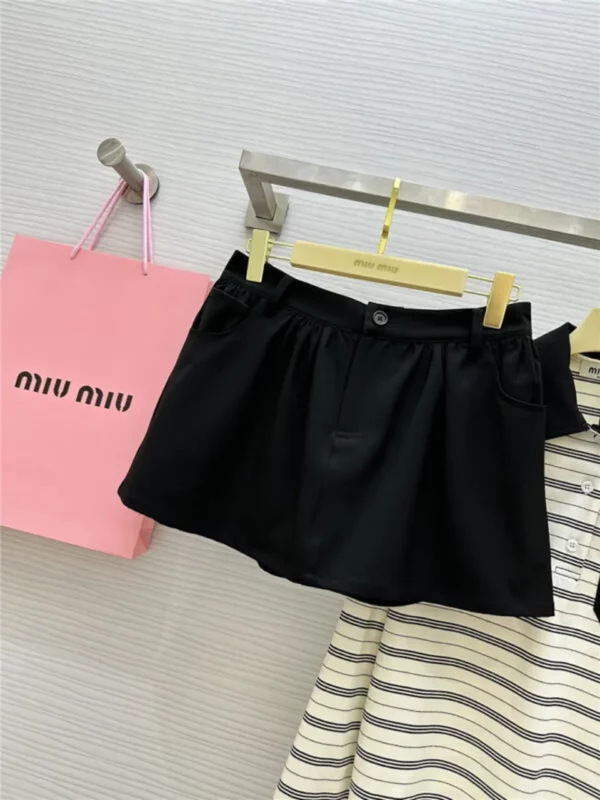 miumiu striped polo long sleeved suit - fake designer website