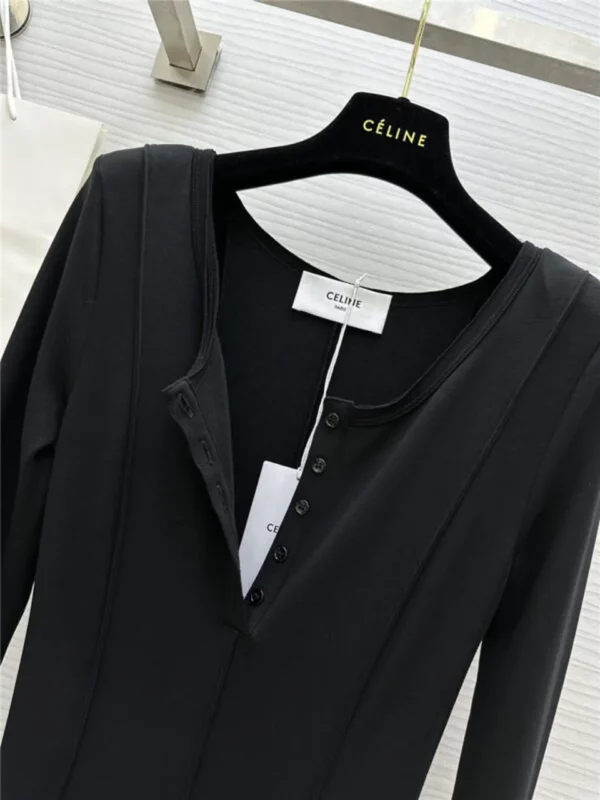 celine long sleeve flared dress - fake designer website