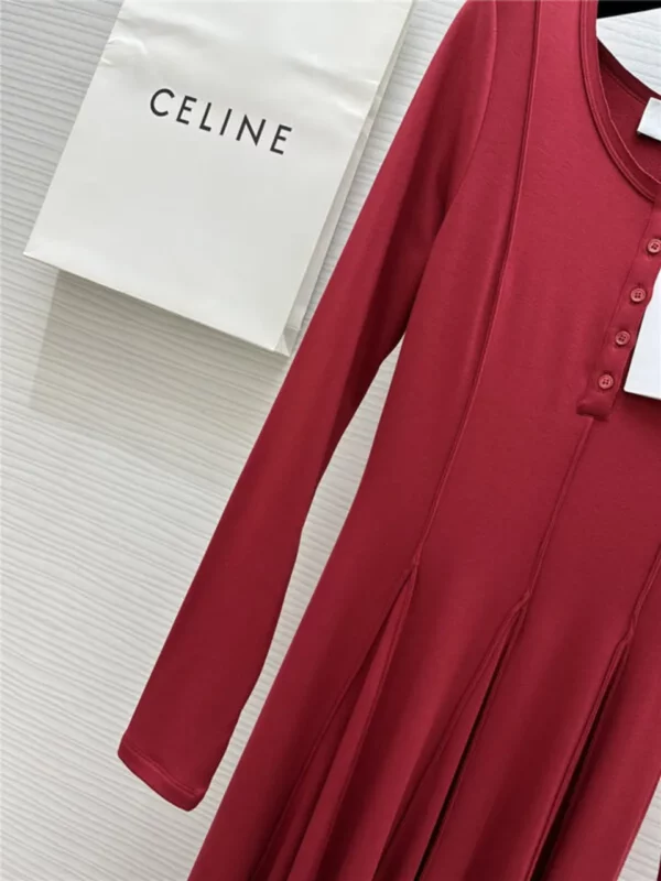 celine long sleeve flared dress - fake designer website