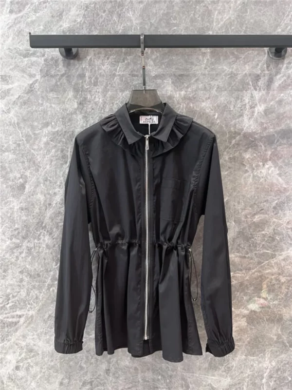 Hermes slim waist zipper shirt jacket - fake designer website