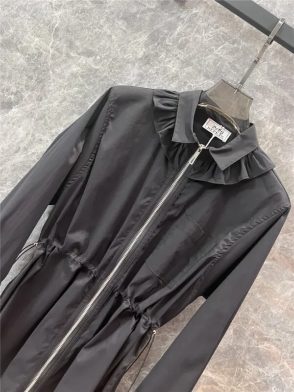 Hermes slim waist zipper shirt jacket - fake designer website