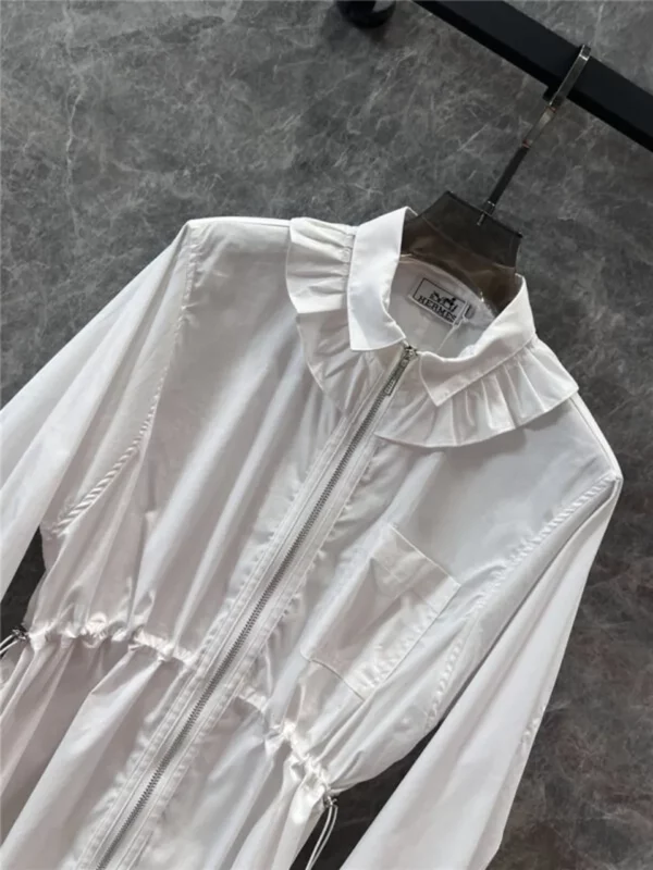 Hermes slim waist zipper shirt jacket - fake designer website