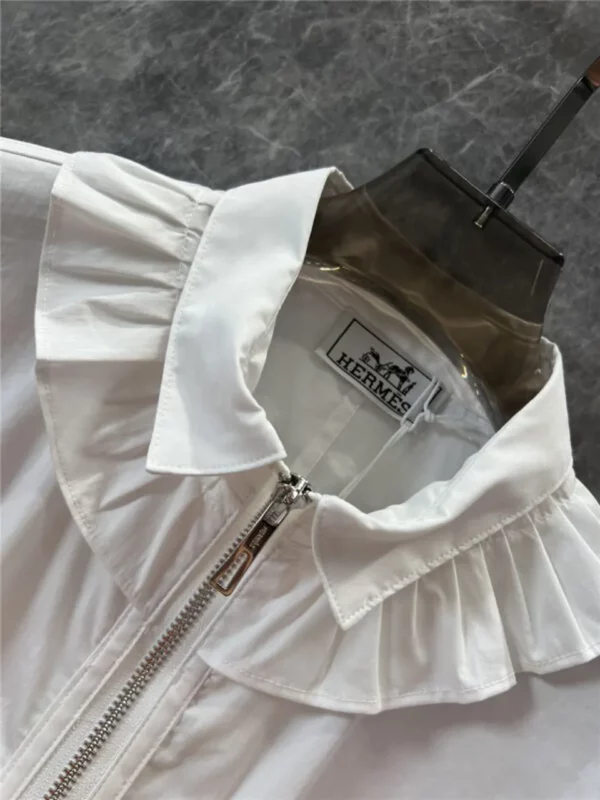 Hermes slim waist zipper shirt jacket - fake designer website