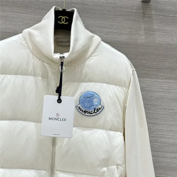 moncler sweatshirt knitted patchwork down jacket