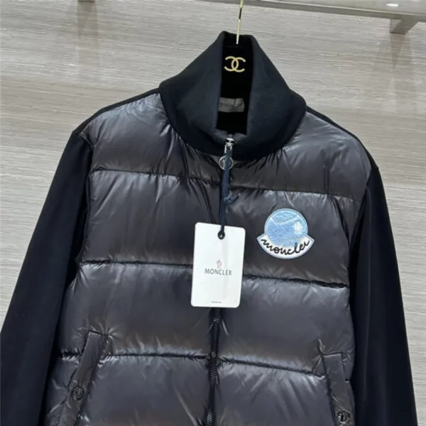 moncler sweatshirt knitted patchwork down jacket