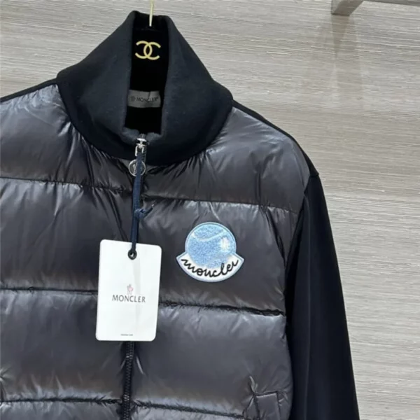 moncler sweatshirt knitted patchwork down jacket