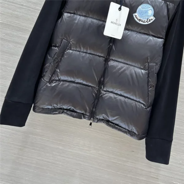 moncler sweatshirt knitted patchwork down jacket