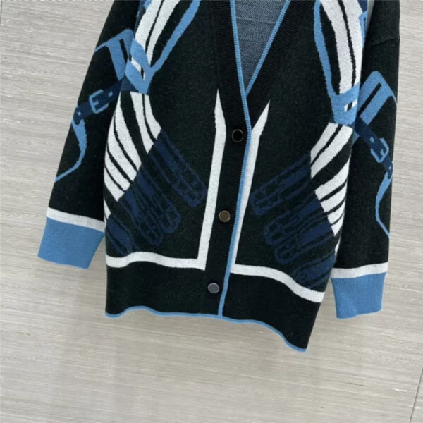 Hermes long sleeved wool cardigan