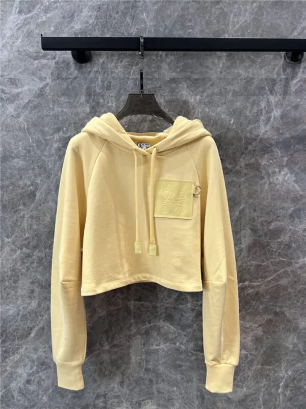 loewe cropped hooded sweatshirt