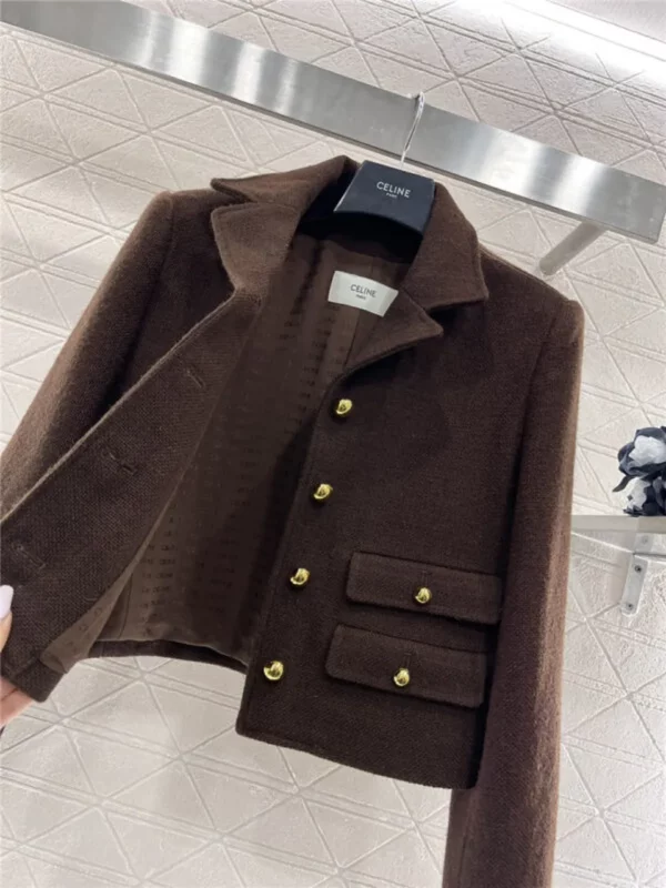 celine lapel tweed jacket