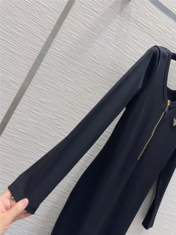 prada zipper long skirt