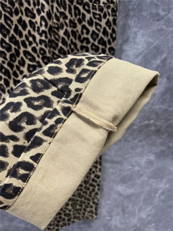 YSL leopard print straight pants