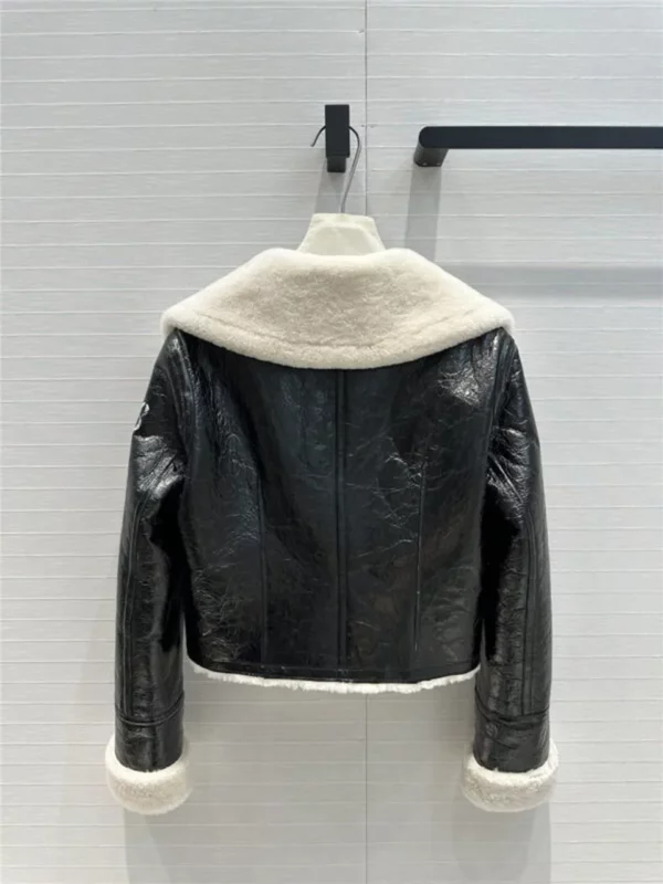 dior leather and shearling biker jacket - Replica Dior