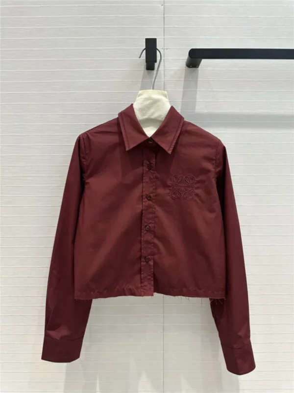 loewe embroidered cropped shirt - high quality reps clothing