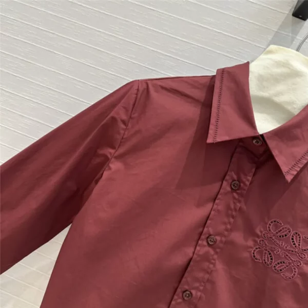 loewe embroidered cropped shirt - high quality reps clothing