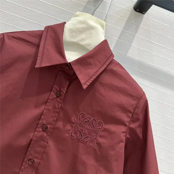 loewe embroidered cropped shirt - high quality reps clothing