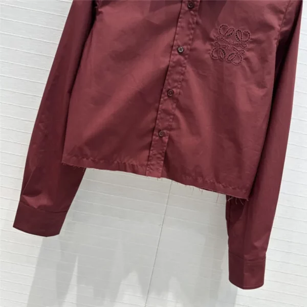 loewe embroidered cropped shirt - high quality reps clothing