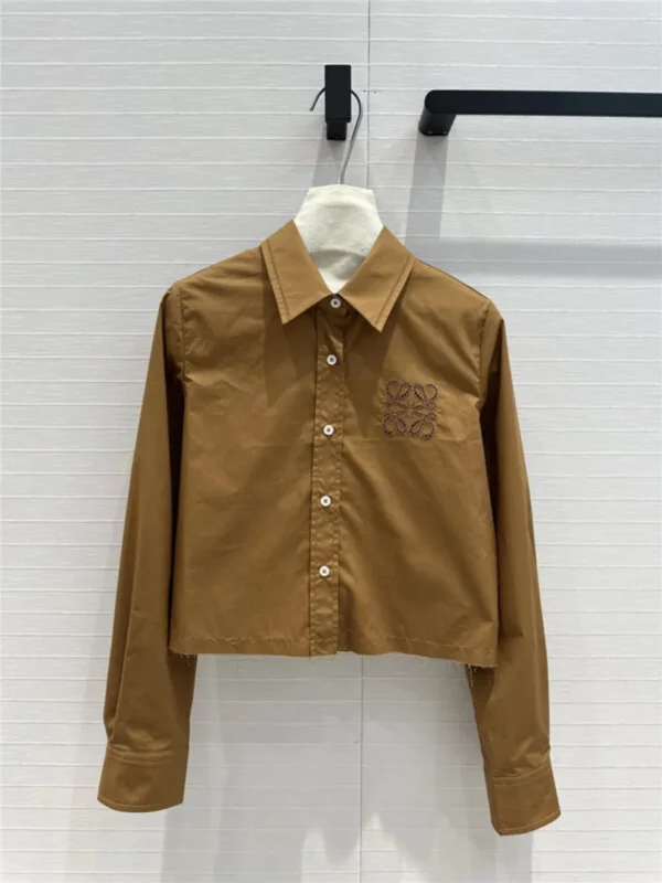 loewe embroidered cropped shirt - high quality reps clothing