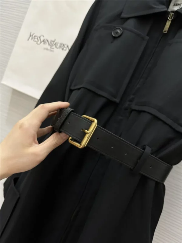 YSL Lapel Zipper Dress