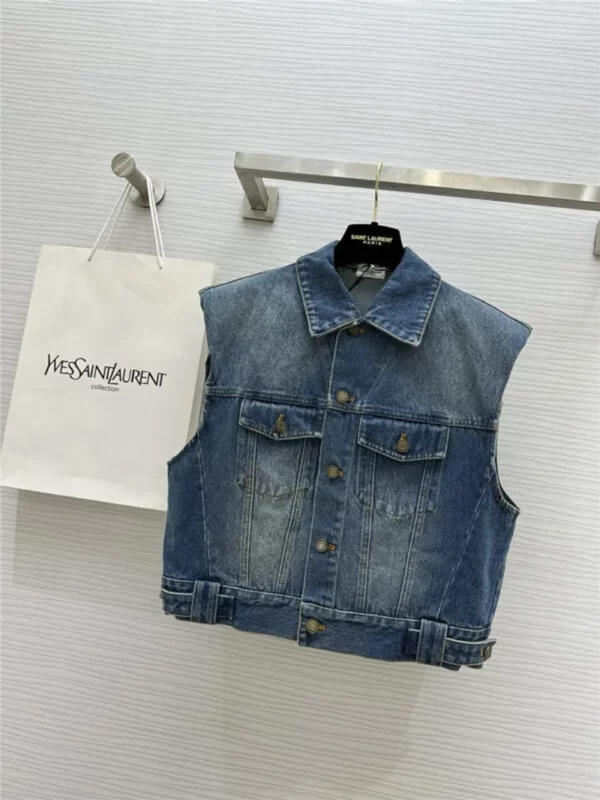 YSL classic denim vest