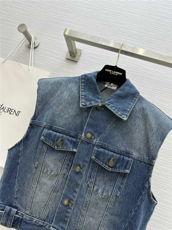 YSL classic denim vest