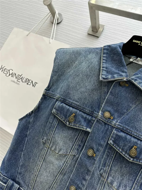 YSL classic denim vest