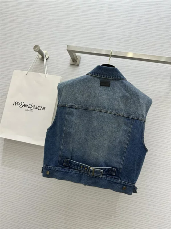 YSL classic denim vest