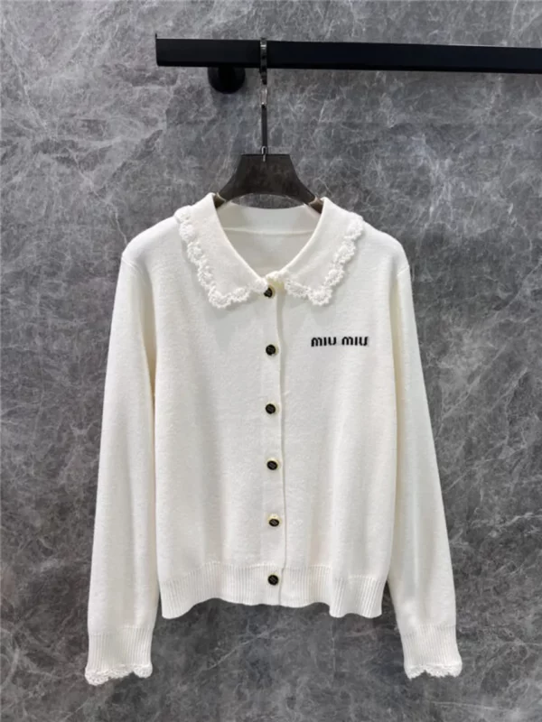 miumiu long sleeve knitted cardigan