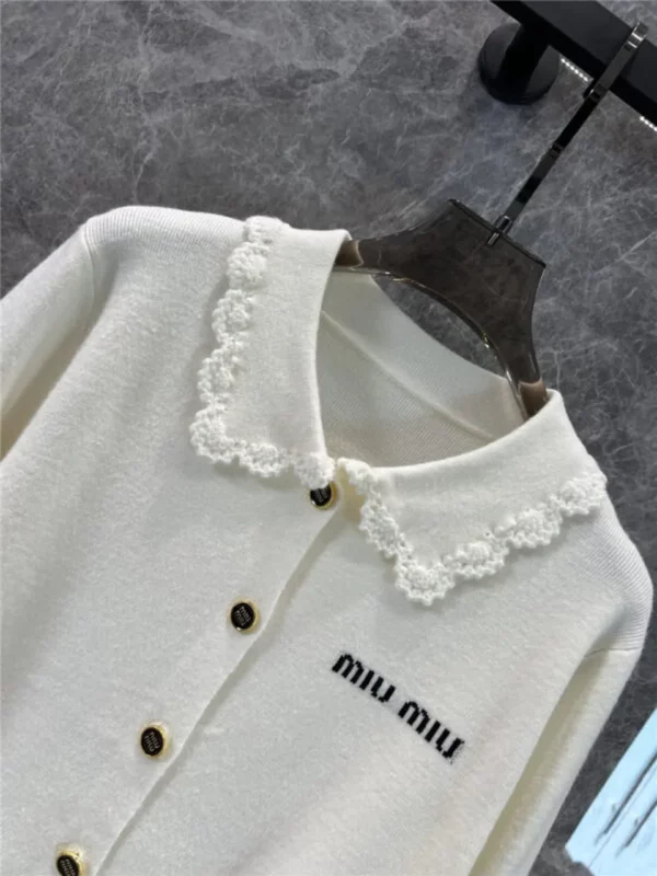 miumiu long sleeve knitted cardigan