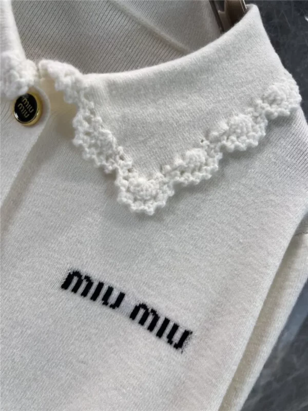 miumiu long sleeve knitted cardigan