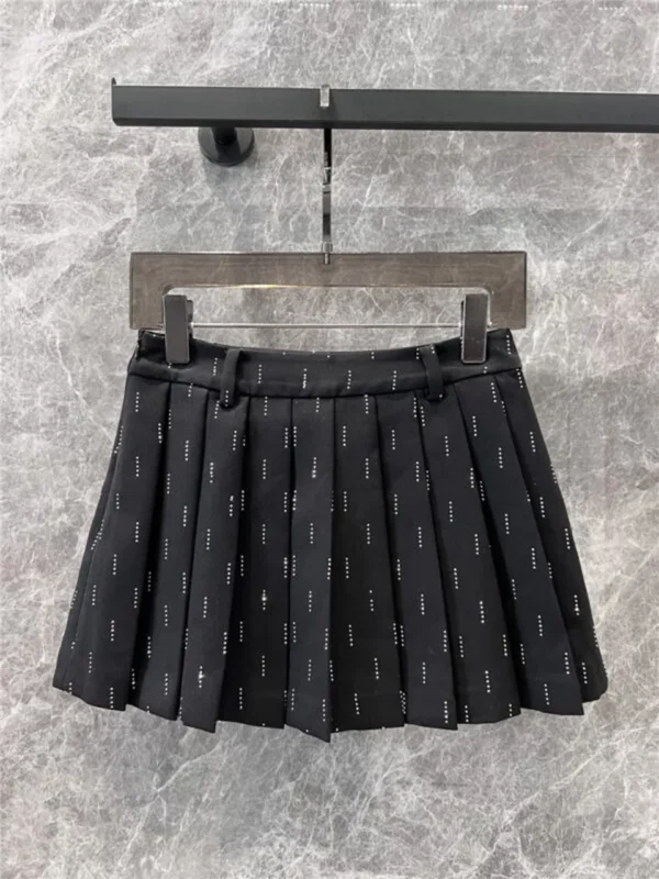 miumiu rhinestone pleated skirt - designer replica website