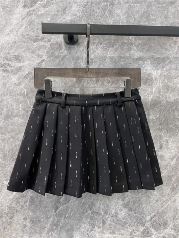 miumiu rhinestone pleated skirt - designer replica website